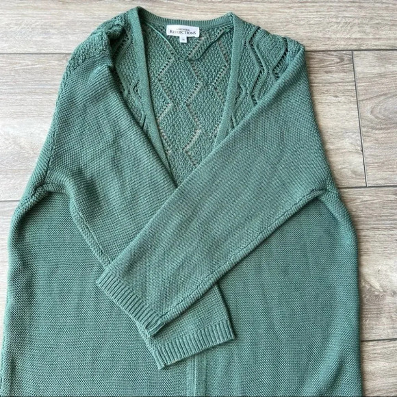 Northern Reflections Lightweight Aran Knit Open Front Cardigan - Picture 12 of 16